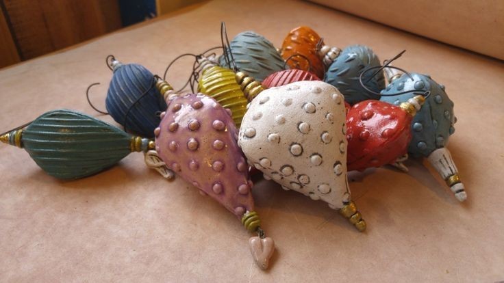 керамические елочные игрушки